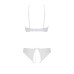 Комплект: бра, трусики з ажурним декором та відкритим кроком URSULA SET L/XL, white - Фото №4