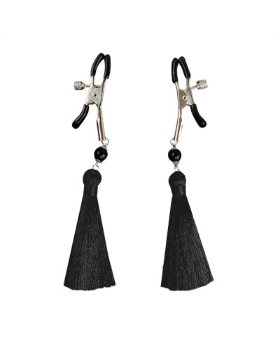 Затискач для сосків Art of Sex - Nipple clamps Black Tassels - Фото №1