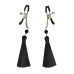Затискач для сосків Art of Sex - Nipple clamps Black Tassels - Фото №1