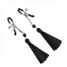 Затискач для сосків Art of Sex - Nipple clamps Black Tassels - Фото №3