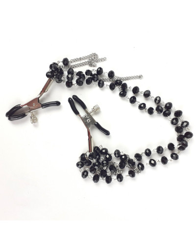 Затискач для сосків Art of Sex - Nipple clamps Sexy Jewelry Black - Фото №2