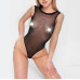 Сексуальное прозрачное боди сетка с рукавами Art of Sex - Melissa черный, L-2XL - Фото №1