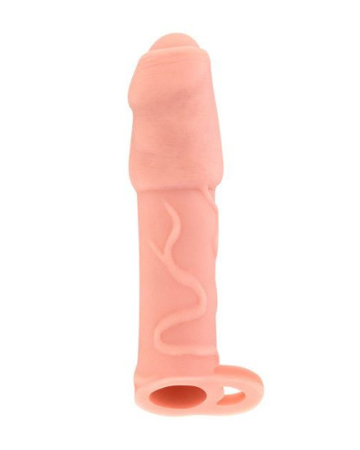 Насадка на член Real Body — Real Extender DICKY із закритою головкою та кільцем для мошонки - Фото №1