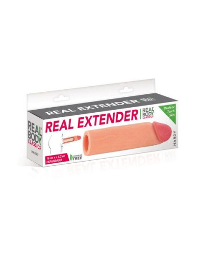 Насадка на член Real Body — Real Extender HARDY з відкритою головкою - Фото №3