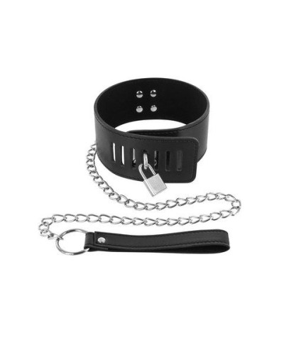 Нашийник з повідцем Fetish Tentation Padlock and Leash - Фото №1