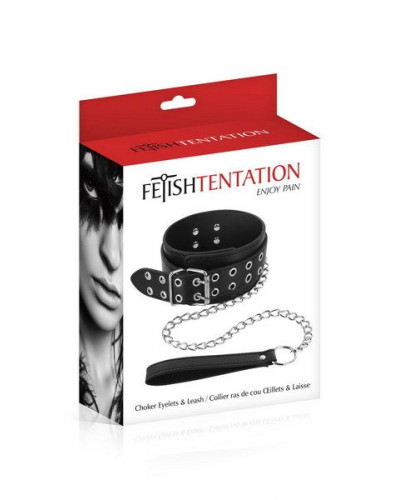 Нашийник з повідцем Fetish Tentation Eyalets and Leash - Фото №2