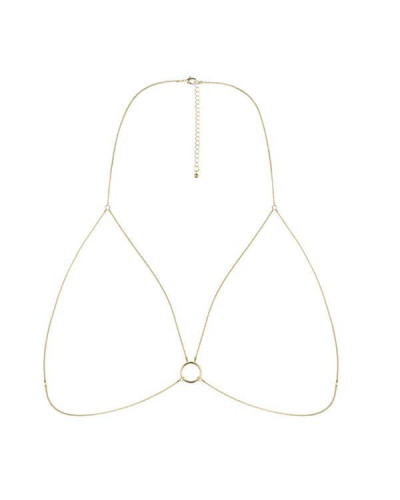 Ланцюжок портупея Bijoux Indiscrets Magnifique Bra Chain - Gold, прикраса на тіло - Фото №2