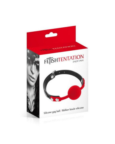 Класичний кляп з силіконовою кулькою Fetish Tentation Silicone Gag Ball - Фото №2