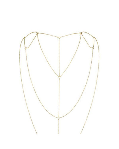Ланцюжок для спини Bijoux Indiscrets Magnifique Back and Cleavage Chain - Gold, прикраса для тіла - Фото №2