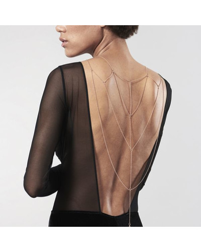 Ланцюжок для спини Bijoux Indiscrets Magnifique Back and Cleavage Chain - Gold, прикраса для тіла - Фото №6