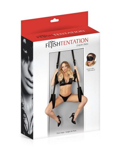 Секс-качели на дверь Fetish Tentation Door Straps с маской на глаза - Фото №3