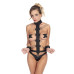 Регульований ремінь для шиї і зап'ясть Fetish Tentation Harness Straps for Neck з маскою на очі - Фото №1