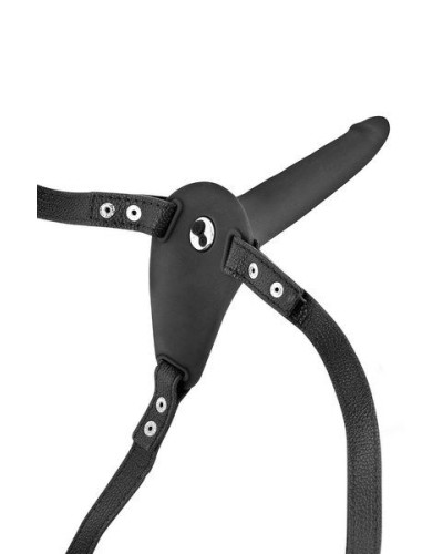 Страпон з вібрацією Fetish Tentation Vibrating Strap-On with Dildo Black - Фото №2