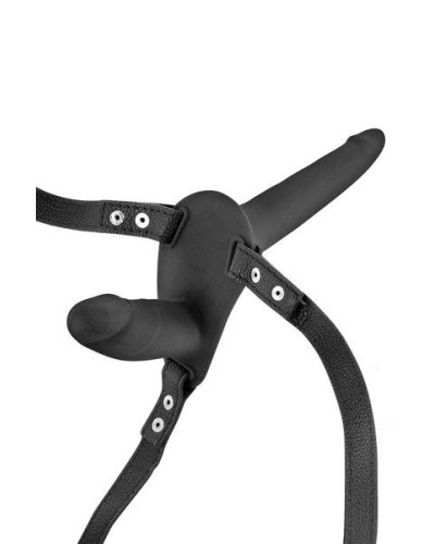Подвійний страпон Fetish Tentation Strap-On with Double Dildo Black - Фото №2