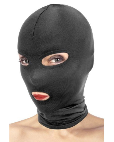 Капюшон для БДСМ с открытыми глазами и ртом Fetish Tentation Open Mouth and Eyes Hood - Фото №3