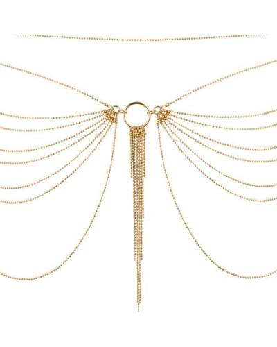 Ланцюжок на трусики або ліф Bijoux Indiscrets MAGNIFIQUE Waist Chain - Gold, прикраса на тіло - Фото №2