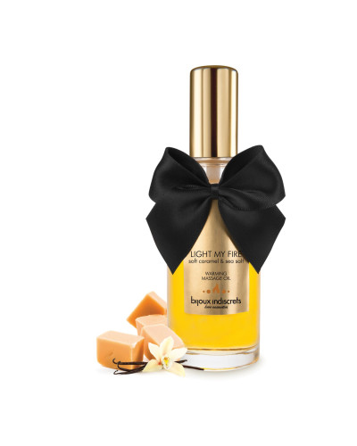 Розігрівальна олія Bijoux Indiscrets Light my Fire – Caramel&Sea salt - Фото №1