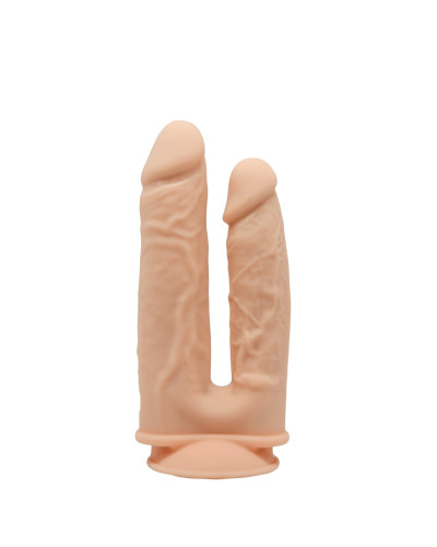 Фаллоимитатор двойной SilexD Double Gusto Flesh (Model 1 size 8" & 7"), двухслойный, силикон + Silex - Фото №1