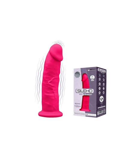 Фаллоимитатор с вибрацией SilexD Henry Vibro Pink (MODEL 2 size 7in), двухслойный, диаметр 4,4 см - Фото №1