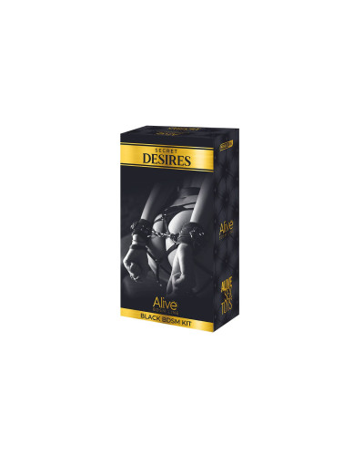 Набір аксесуарів БДСМ Alive Secret Desires Black Kit (8 pcs) - Фото №2