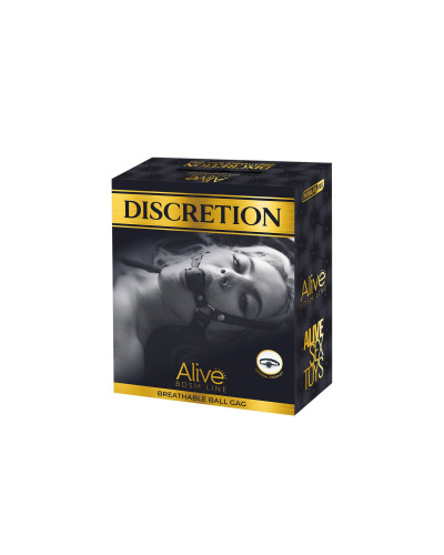 Повітропроникний кляп Alive Discretion Red - Фото №3