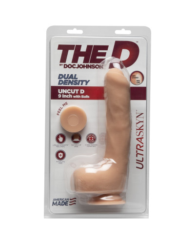 Фаллоимитатор Doc Johnson The D - Uncut D - 9 Inch With Balls ULTRASKYN, диаметр 4,5см, необрезанный - Фото №2