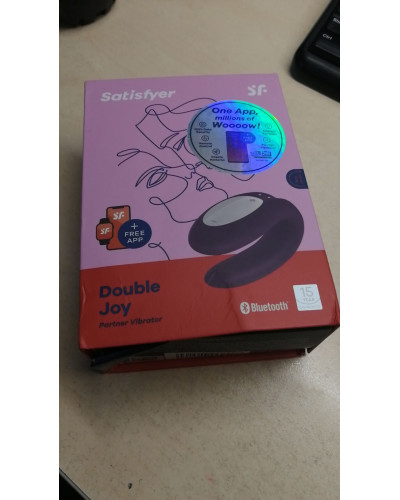 Смарт-вібратор для пар Satisfyer Double Joy Violet (м'ята упаковка!!!) - Фото №2
