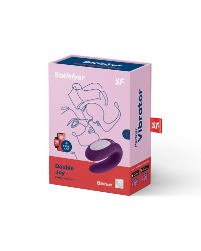 Смарт-вібратор для пар Satisfyer Double Joy Violet (м'ята упаковка!!!) - Фото №8