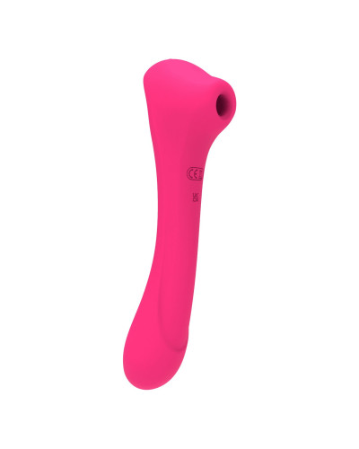 Вібратор та вакуумний кліторальний стимулятор 2-в-1 Alive Quiver Magenta Pink оновлена ​​модель - Фото №3
