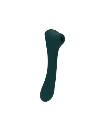 Вібратор та вакуумний кліторальний стимулятор 2-в-1 Alive Quiver Teal оновлена ​​модель - Фото №1