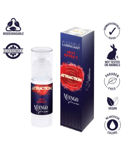Змазка для орального сексу з зігрівальним ефектом MAI Attraction Heat Mango (50 мл) - Фото №3