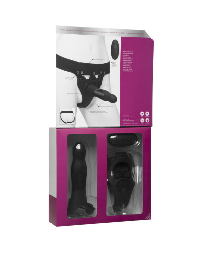 Страпон унісекс Doc Johnson Body Extensions – Be Aroused, вібрація, пульт керування, порожня насадка - Фото №8