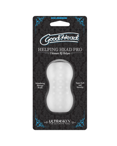 Мастурбатор Doc Johnson GoodHead – Helping Head Pro – Frost - Фото №2
