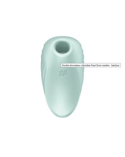 Вакуумный клиторальный стимулятор с вибрацией Satisfyer Pearl Diver Mint - Фото №3