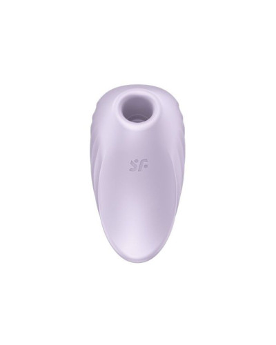 Вакуумный клиторальный стимулятор с вибрацией Satisfyer Pearl Diver Violet - Фото №4
