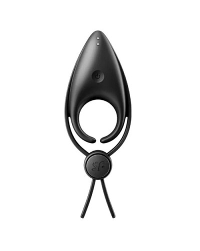 Ерекційне віброкільце-ласо з регулюванням розміру Satisfyer Sniper Black - Фото №1