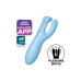 Клиторальный смарт вибратор Satisfyer Threesome 4 Blue с тремя пальчиками - Фото №1