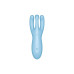Клиторальный смарт вибратор Satisfyer Threesome 4 Blue с тремя пальчиками - Фото №2