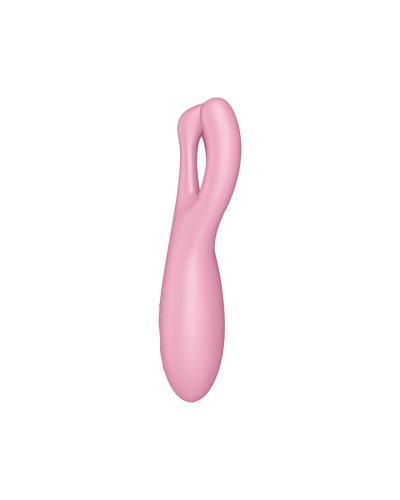 Кліторальний смарт-вібратор Satisfyer Threesome 4 Pink з трьома пальчиками - Фото №3