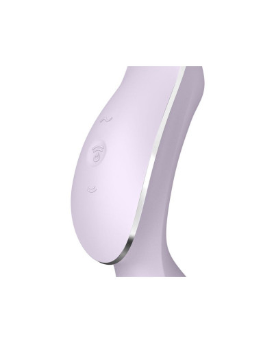 Вакуумный стимулятор с вибрацией Satisfyer Curvy Trinity 2 Violet - Фото №3