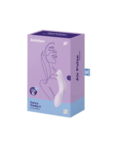 Вакуумный стимулятор с вибрацией Satisfyer Curvy Trinity 2 Violet - Фото №4