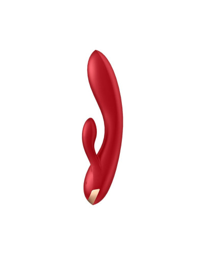 Смарт вібратор кролик із подвійним відростком Satisfyer Double Flex Red - Фото №2