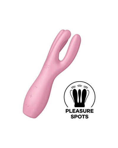 Клиторальный вибратор Satisfyer Threesome 3 Pink с тремя пальчиками - Фото №1