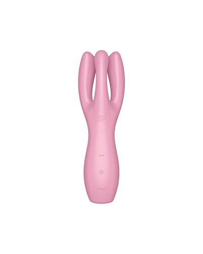 Клиторальный вибратор Satisfyer Threesome 3 Pink с тремя пальчиками - Фото №2