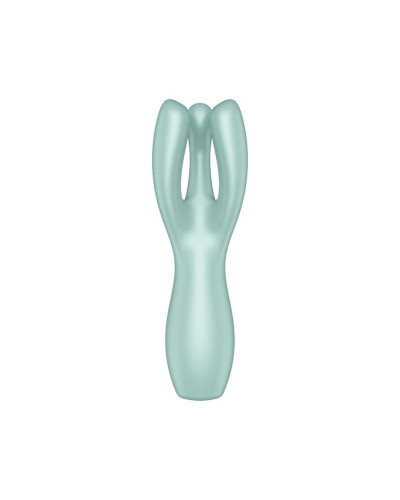 Кліторальний вібратор Satisfyer Threesome 3 Mint з трьома пальчиками - Фото №3