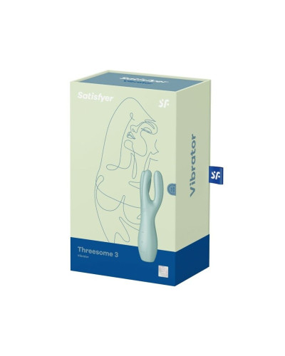 Кліторальний вібратор Satisfyer Threesome 3 Mint з трьома пальчиками - Фото №4