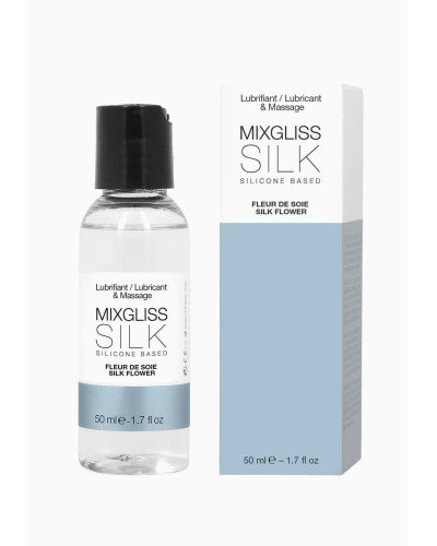 Лубрикант на силиконовой основе MixGliss SILK - FLEUR DE SOIE (50 мл) с цветочным ароматом - Фото №1