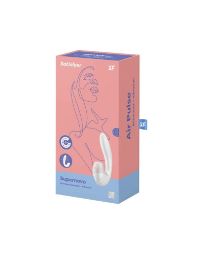 Вакуумний вібратор Satisfyer Supernova White, 2 положення ствола - Фото №3