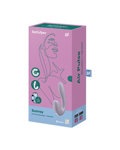 Вакуумний смарт вібратор Satisfyer Sunray Lilac, 4 положення стовбура - Фото №5