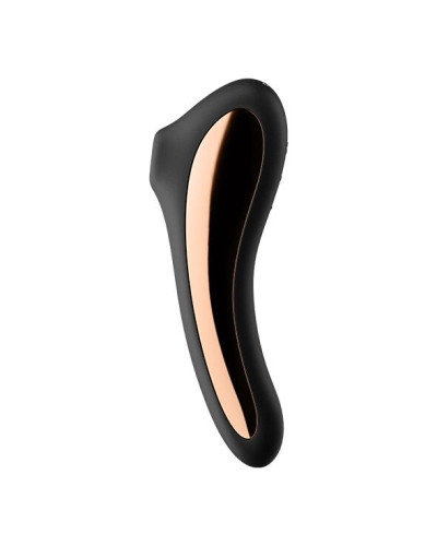 Вакуумный стимулятор с вибрацией Satisfyer Dual Kiss Black - Фото №2